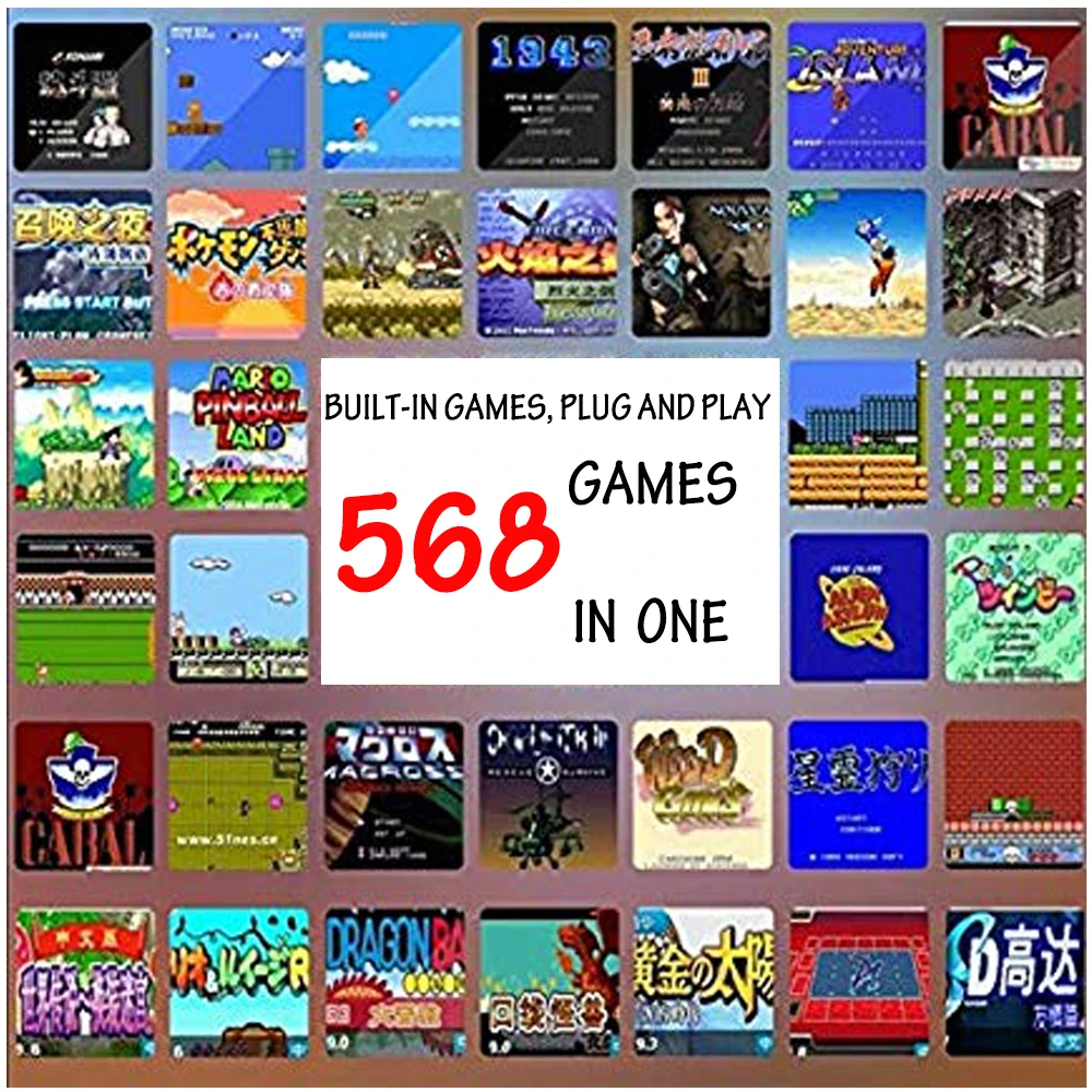 USB Wireless Console Game Stick Video Game Console Built in 568 Classic Game 8 Bit Mini Retro Controller HDMI Output Dual Player
