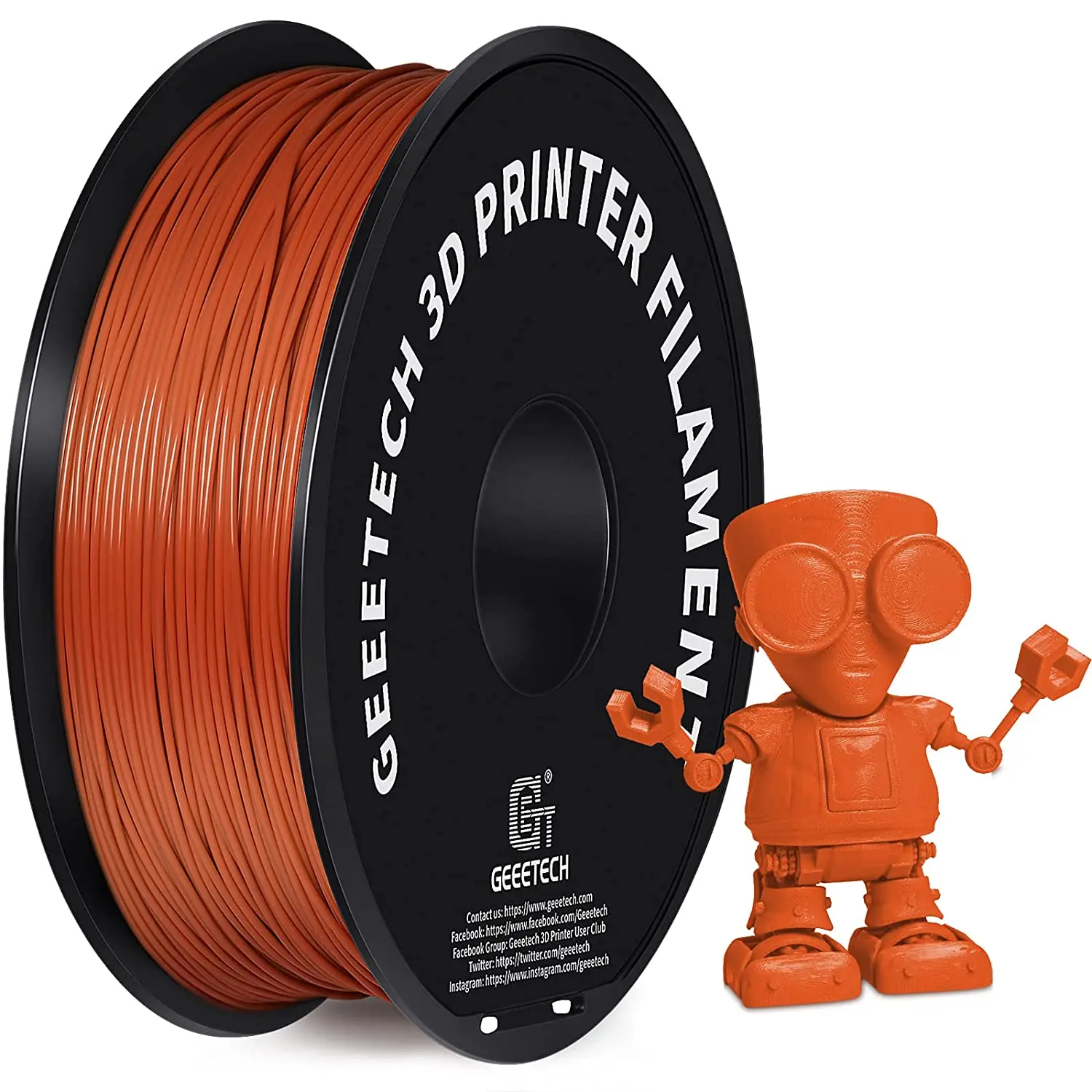 GEEETECH 1roll/1kg 1.75mm PLA Filament  Vacuum Packaging Overseas Warehouses Brown Color For 3D Printer Fast Ship geeetech 1kg 1 75mm marble pla 3d printer filament vacuum packaging overseas warehouses a variety of colors fast ship