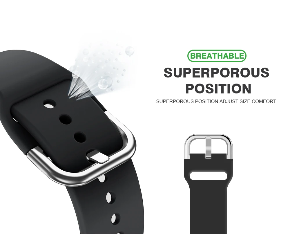 Спортивный ремешок с u-образной пряжкой для Apple Watch, сменный мягкий силиконовый браслет 38 мм 42 мм 40 мм 44 мм Серия 1 2 3 4 5 браслет