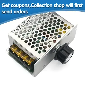 

Professional 4000W 220V High Power Voltage Regulators SCR Speed Controller Electronic Voltage Regulator Governor Thermostat HR