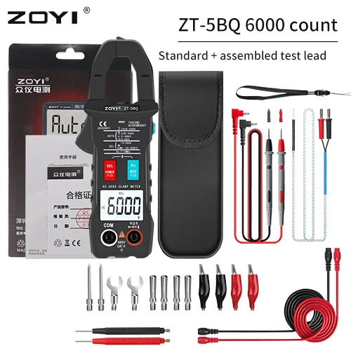 ZOYI ZT-5BQ Bluetooth Clamp Meter Multimeter Digital Current Pliers Amperometric Meter AC/DC Voltmeter Ammeter Auto Range Tester steel tape measure Measurement & Analysis Tools