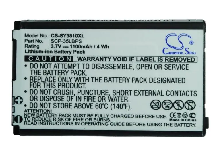 Cameron sino 1100 мАч аккумулятор для Sanyo зеркалом SCP-3810 SCP-3810 SCP-35LBPS мобильный, смартфон, Батарея