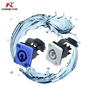 

1PC Waterproof 20A Powercon Chassis Connector NAC3MPA-1(power-in)&NAC3MPB-1(power-out) 3/16'' Flat Tab Terminals Female Socket