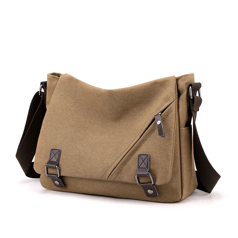 

Vintage Men's Shoulder Bag High Quality boys Crossbody Bag man Messenger Bag Canvas Casual Male Business Handbags 2023 New Brand