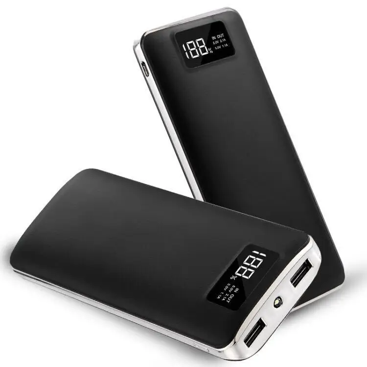 black 20000mah Xiaomi бренд power Bank 30000 мАч 2 USB power Bank портативное зарядное устройство Внешний аккумулятор повербанк для IPhone Xiaomi huawei Iphone - Цвет: black 20000mah