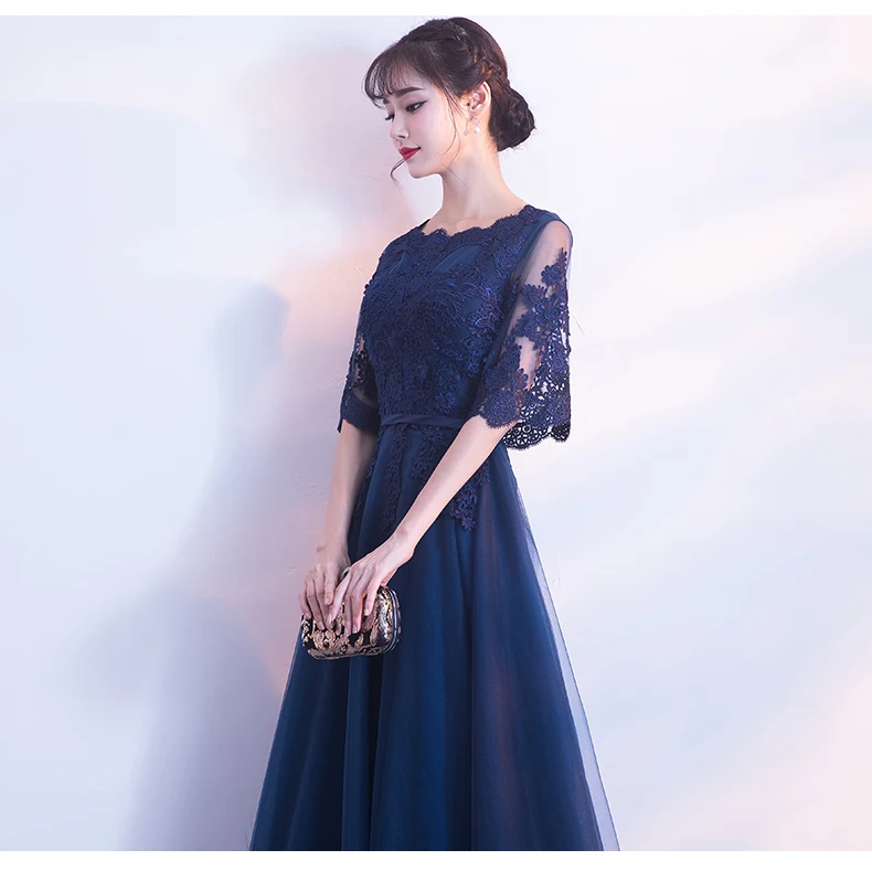 DEERVEADO Новое ТРАПЕЦИЕВИДНОЕ Тюлевое вечернее платье с аппликацией ...