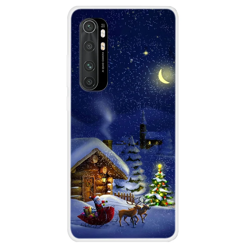 Soft Silicone Case For Xiaomi Mi 10 Lite 5G Case Soft TPU Christmas Case For Xiaomi Mi Note 10 Lite 10T Pro Ultra A3 9 Lite Case xiaomi leather case