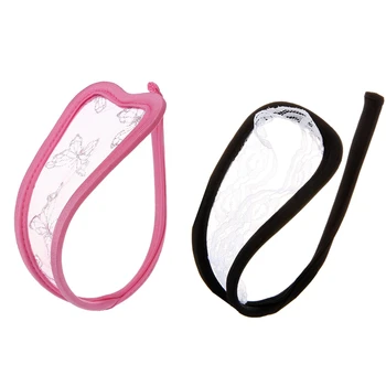 

1pcs Sexy Women C-String Thong Lace Panty White + Black & 1pcs Heart-Shaped Butterfly Pattern Pink