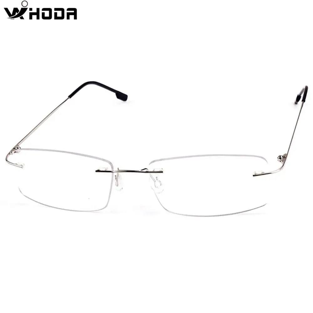 Классические мужские, титан ультралегкие очки без оправы, Весенняя оптическая Оправа очков для близорукости, ультралегкие очки без оправы F858