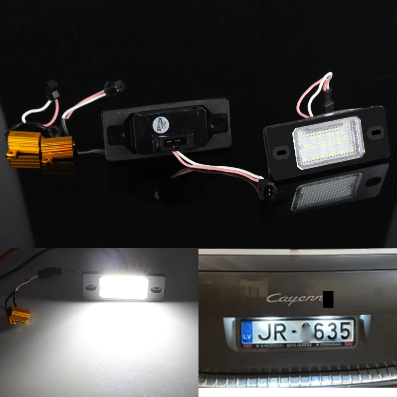 2Pcs Canbus Led Numero Targa Lampada A Led Per Porsche Cayenne Vw Golf 5 Triple Canbus Auto Coda Sorgente Luminosa