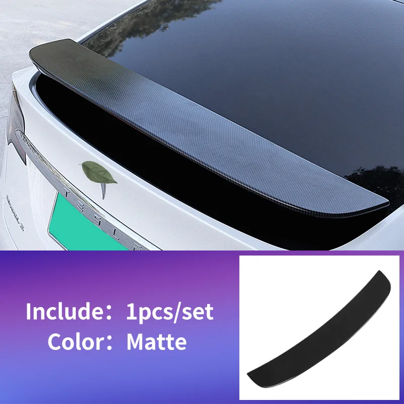 Plastic fiber matte Для модели tesla модель x аксессуары карбоновый спойлер tesla X спойлер tesla автомобильные аксессуары - Название цвета: Plastic fiber matte