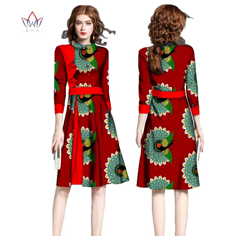 Платья размера плюс модное платье 6XL Vestidos De праздничное Дашики с круглым вырезом Женская традиционная африканская одежда натуральный 5xl WY2479 - Цвет: 10
