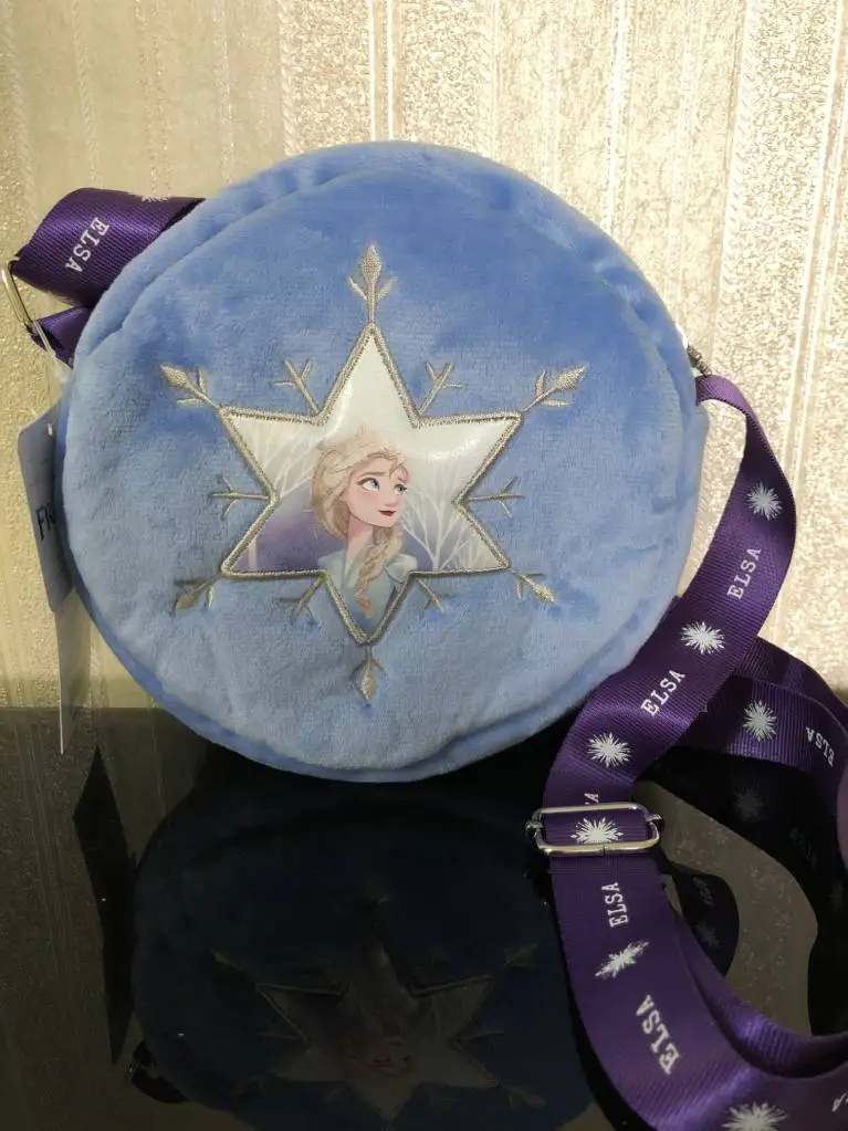 Хит, настоящая плюшевая круглая сумка на плечо disney frozen 2, Эльза, Анна, сумка-портфель для куклы, детская игрушка, рождественский подарок