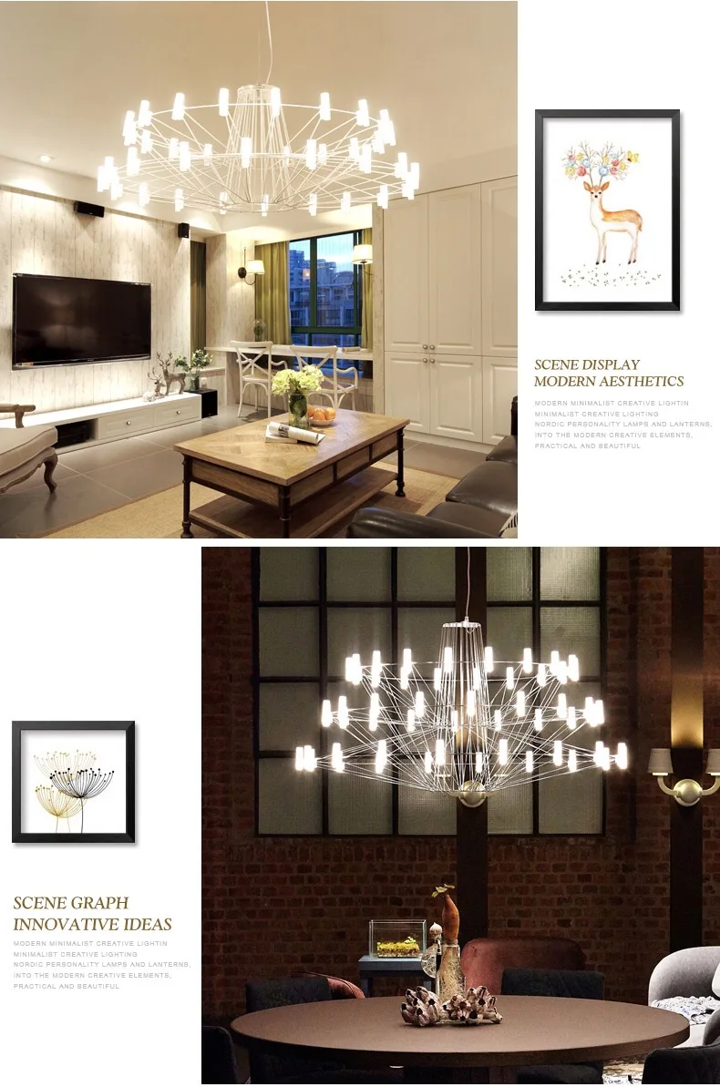 Скандинавский дизайн Led Chandelie трехэтажная люстра с башней используется для гостиной, столовой, отеля, лобби, Современное креативное освещение