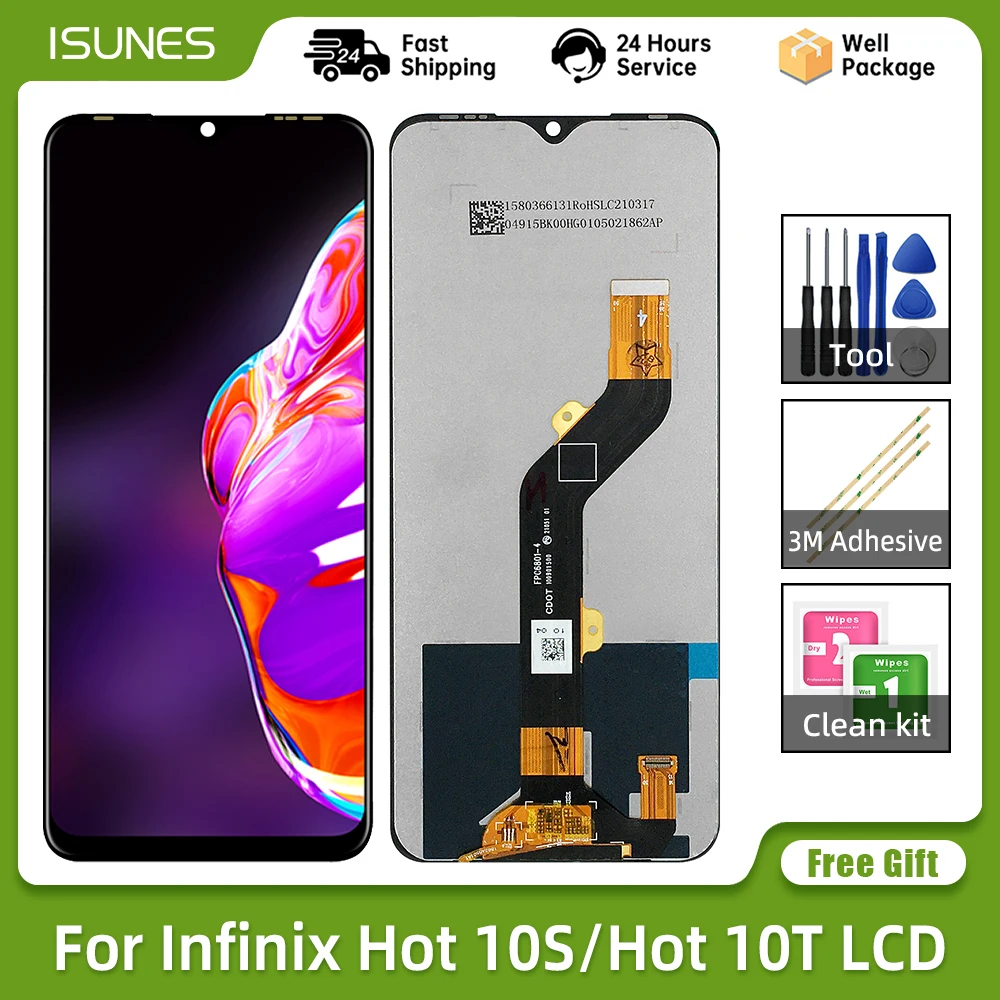 ЖК-дисплей 6 82 дюйма для Infinix Hot 10S/10T X689 горячая распродажа 10T X689C X689B запасные части