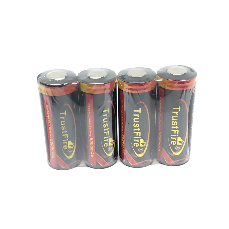 

TrustFire Rechargeable 3.7V 5000mAh 26650 Li-ion Battery Lithium Batteries with protection circuit for 26650 Flashlights