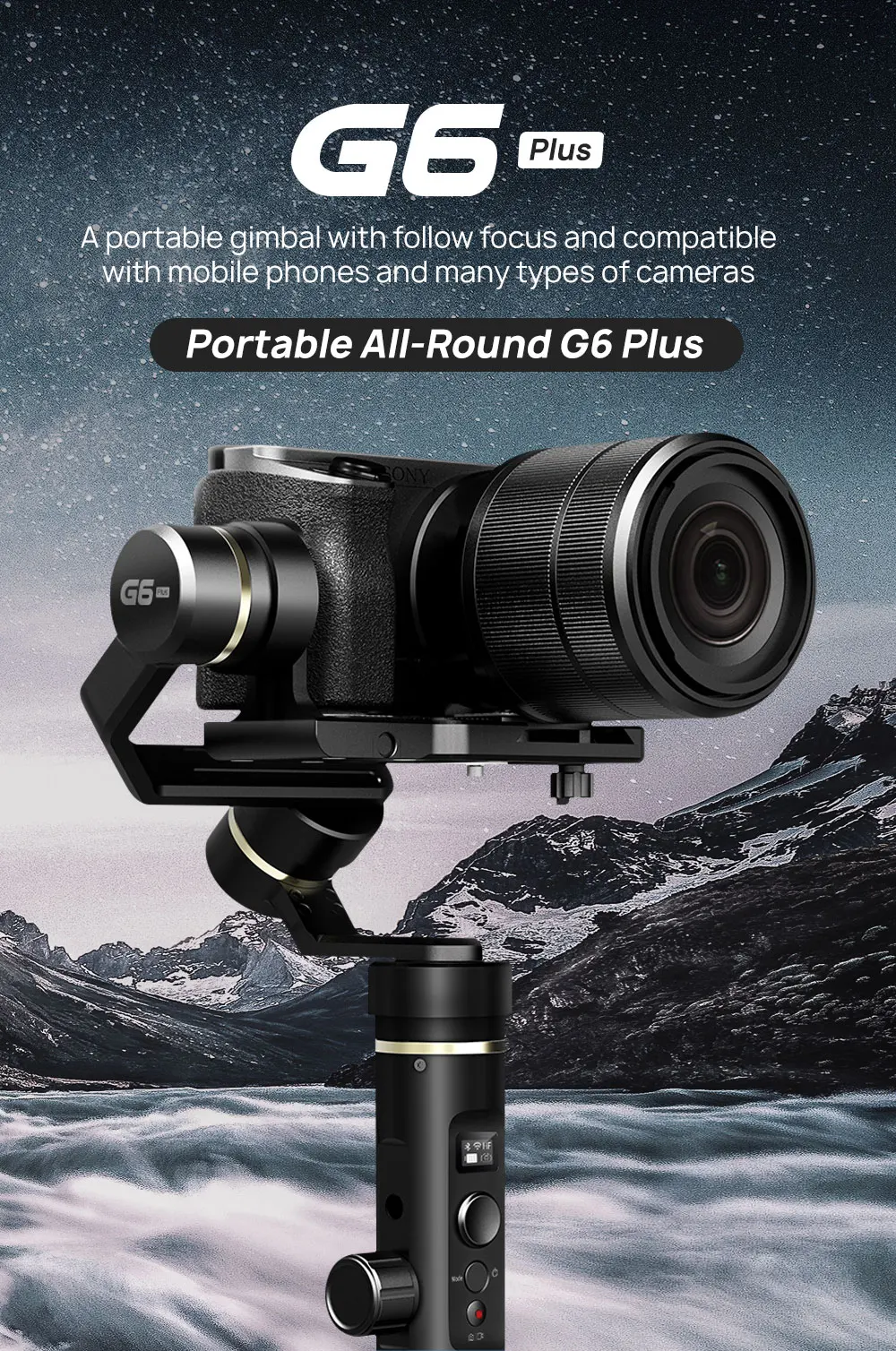 Feiyu tech G6 MAX/G6 Plus 3-Axis Камера шарнирный стабилизатор для камеры Gopro адаптер объектива для камер Micro-single Canon действие Камера смартфон YI Gopro 7 6 5