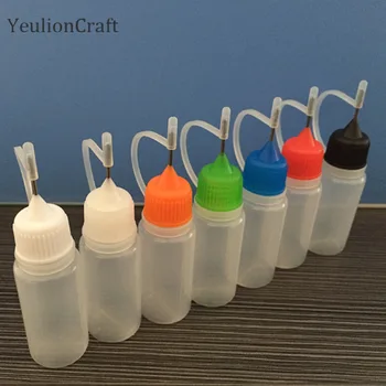 

YeulionCraft 5Pcs/Set 10ml Plastic Polymer Clays Tools Squeezable Liquid Needle Bottles Pottery Clay Ceramic Tools