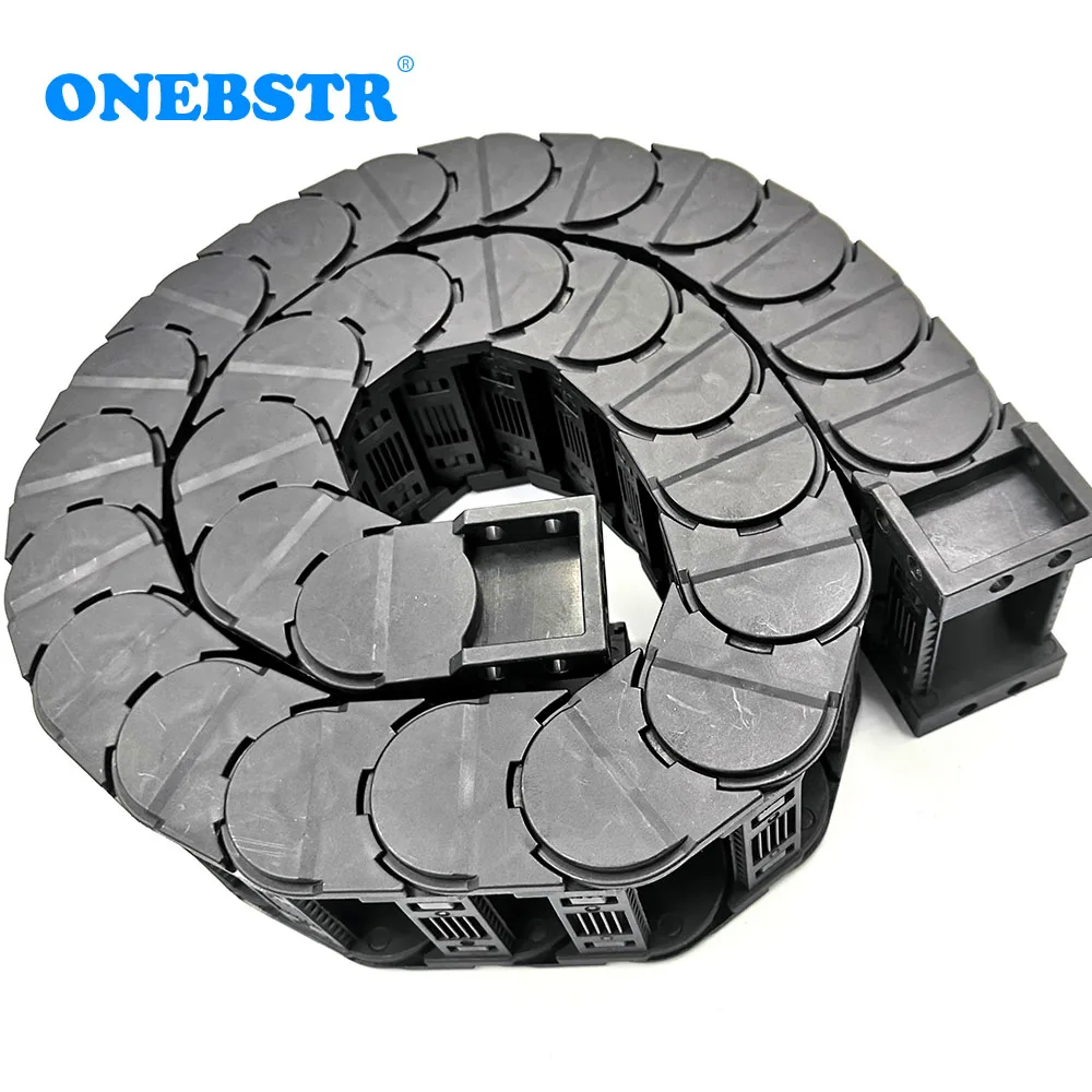 1 미터 D30x57mm 드래그 체인 와이어 캐리어 케이블 저소음 브리지 유형 양쪽에 열림 CNC 라우터 공작 기계 무료 배송