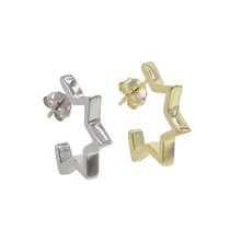 Стерлингового серебра 925 пробы, серьги-шпильки в форме звезды, свадебные серьги в форме звезды для девочек, подарок, простые серебряные серьги