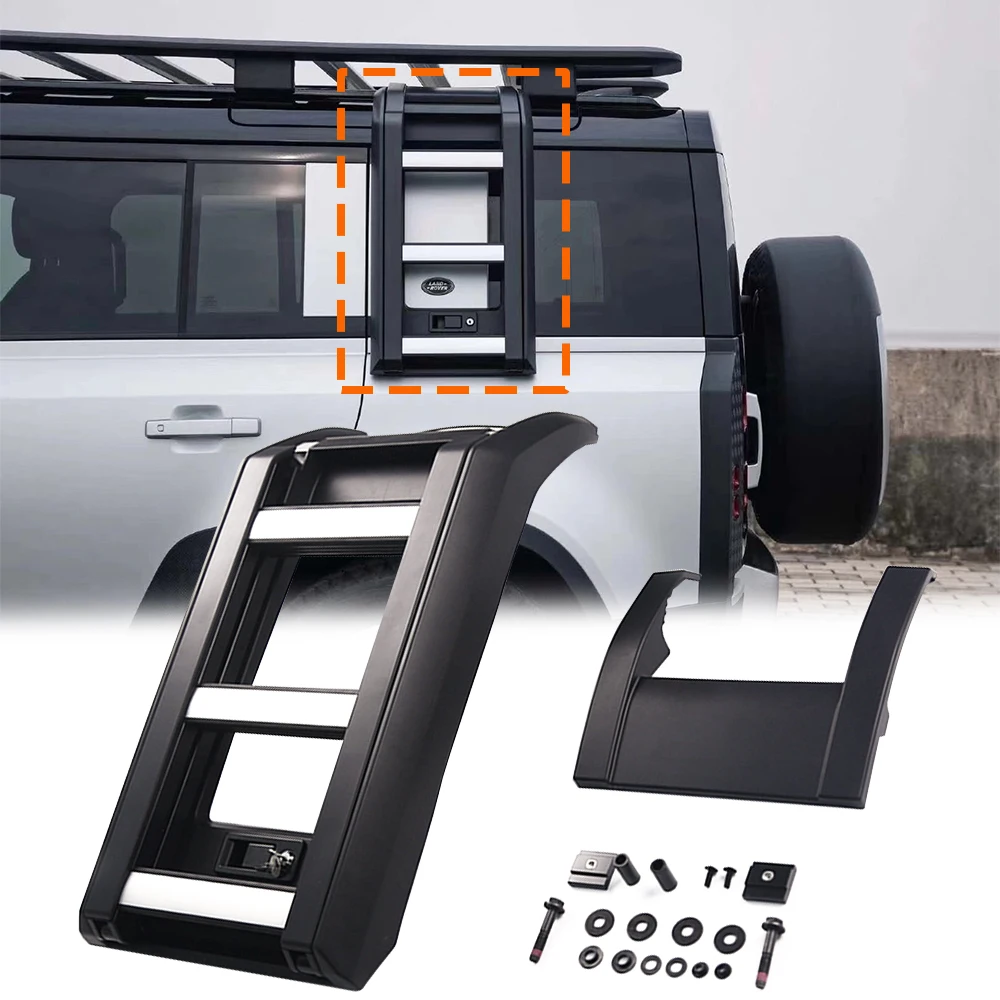 

Fits for 2020 land rover defend 2020 2021 Special Accessories Foldable Liftable Stainless Steel Roof Ladder