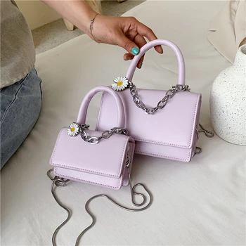 

purses and handbags Solid color fashion leather chain ladies handbag luxury handbags women bags designer shoulder bag