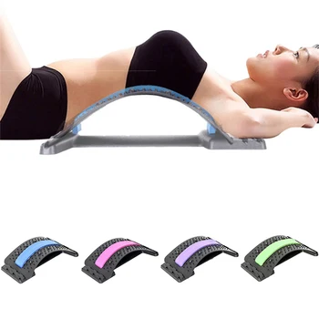 

Back Massager Stretcher Fitness Massage Equipment Stretch Relax Stretcher Lumbar Support Spine Pain Relief Corrector Health Care