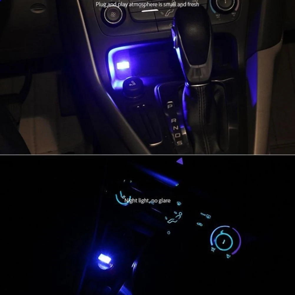 4 шт. USB светильник ing автомобильный интерьерный светильник Usb Автомобильный USB атмосферный свет стильный светодиодный светильник для автомобиля интерьерный атмосферный светильник s