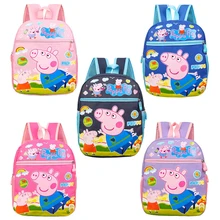 Новая детская сумка Peppa Pig для детей, нейлоновый рюкзак с изображением Джорджа, милая школьная сумка с мультяшным принтом