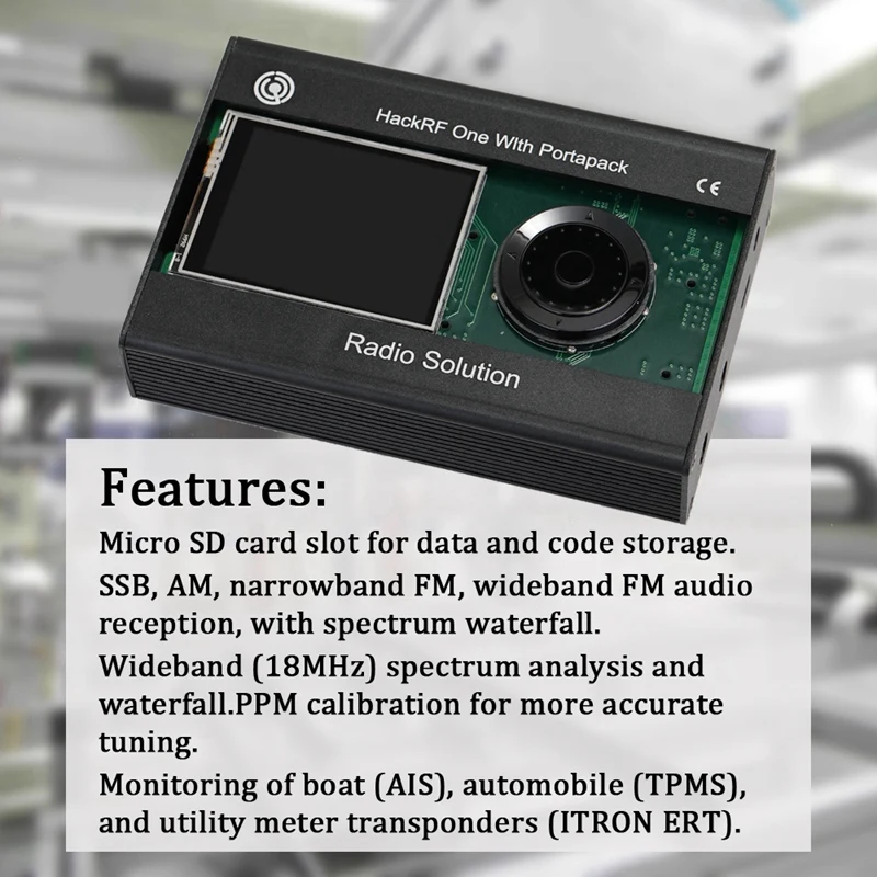 2,4 дюймовый ЖК-сенсорная панель Portapack с 0.5Ppm Tcxo часы GPS с металлическим корпусом для Hackrf One Sdr