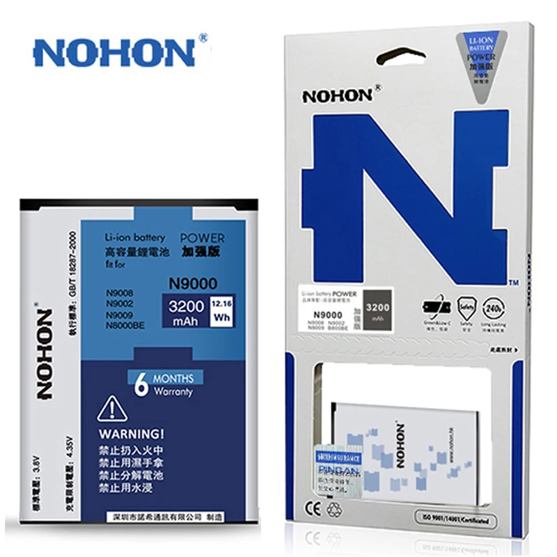 

NOHON Battery For Samsung Galaxy Note 3 4 Note3 NFC Note4 N9000 N9006 N9005 N9100 N910X N800BE EB-BN910BBE Replacement Bateria