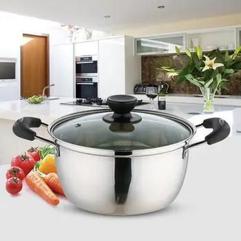 

Soup Pot Stainless Steel Milk Pot Thick Single Layer Double Layer Soup Pot Steamer Non-stick Pot Small Cooker Soup Pot Porridge