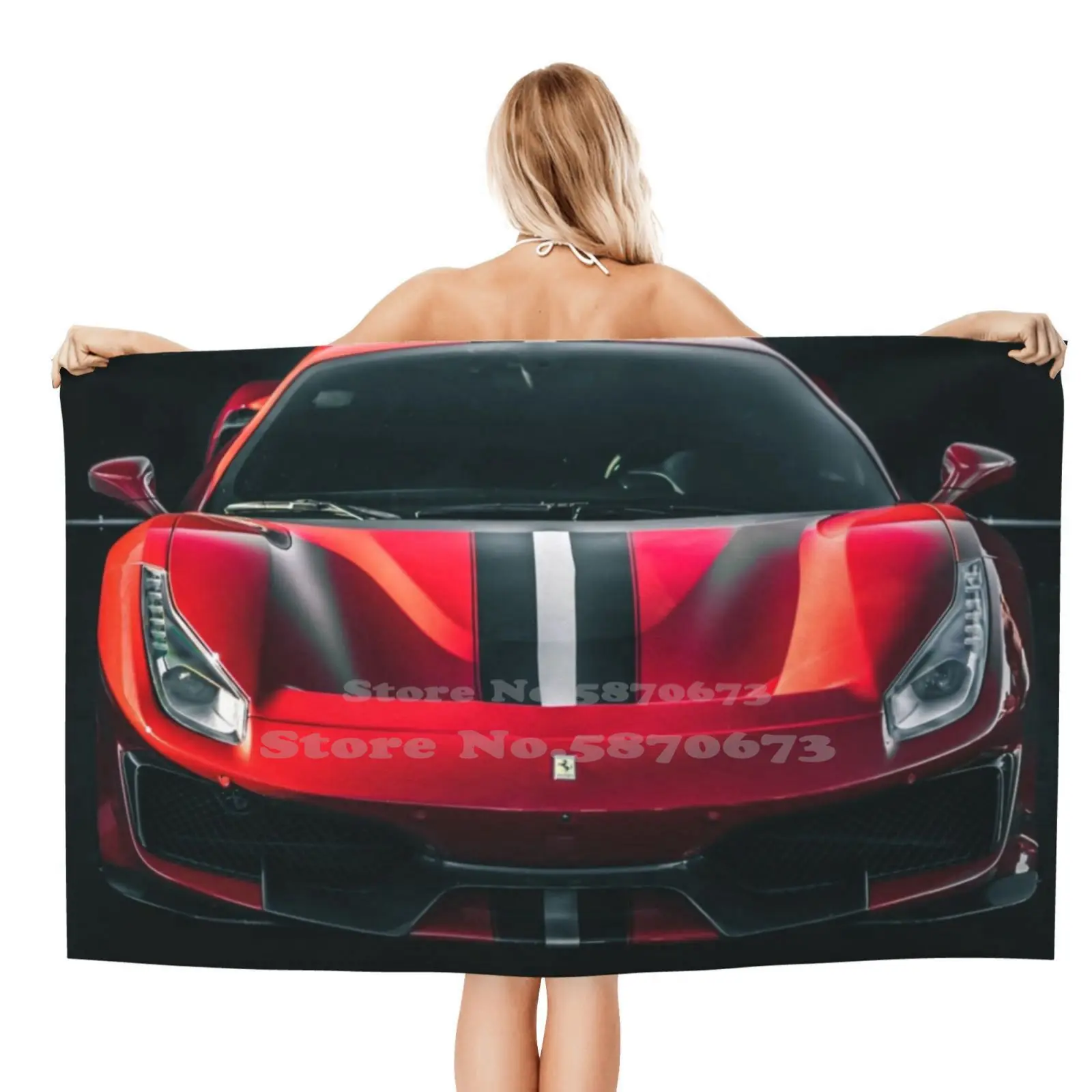 488 Pista Asciugamani Da Bagno In Fibra Superfine Asciugamano 488 Pista Jarama Track Race Car Trackday Rim Germania Auto Tedesca