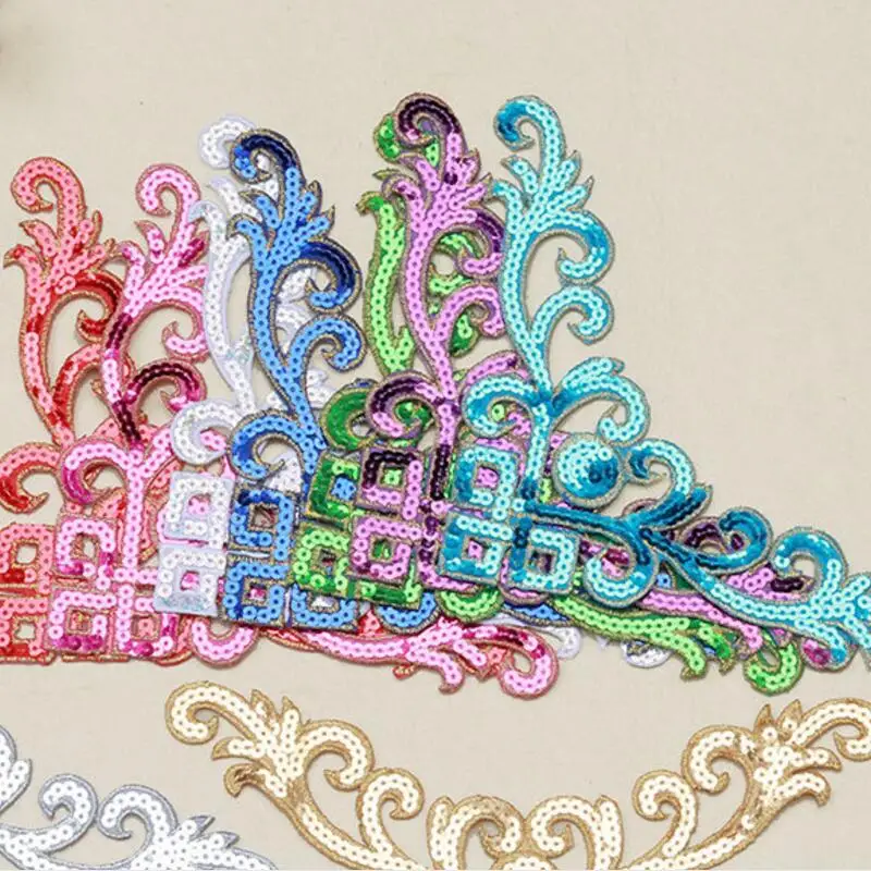 20 pieces 17CM*17CM Sequined cloud cloth embroidered stickers Ironing patch Costume clothing repairing decals Patch sticker | Дом и сад
