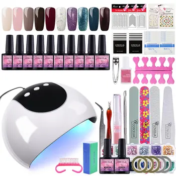 

COSCELIA US Warehouse Clearance Set For Manicure UV Gel Nail Polish Kit 8ML Nail Gel Polish Set Manicure Tools Nail Art