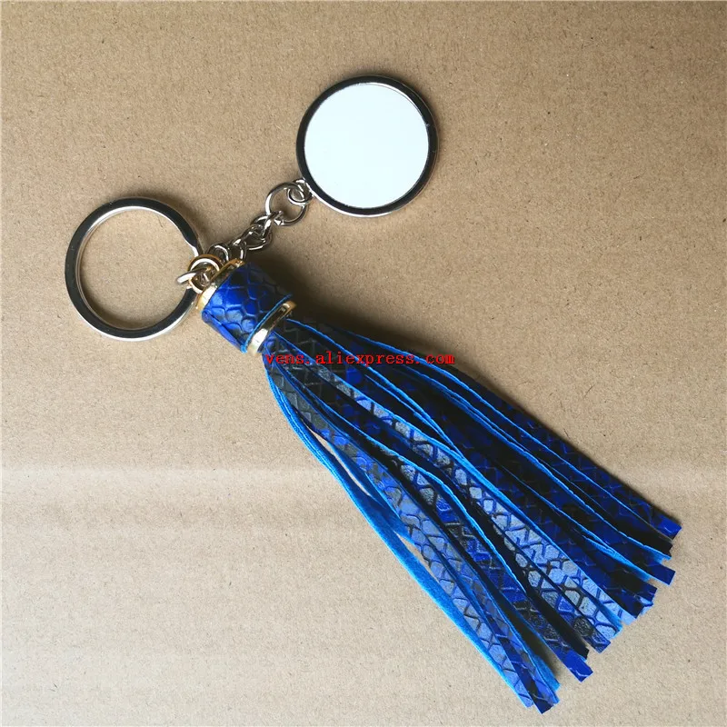 

sublimation long leather tassels key chains Snake skin key ring for Bag accessories hot transfer printing consumables 30pcs/lot