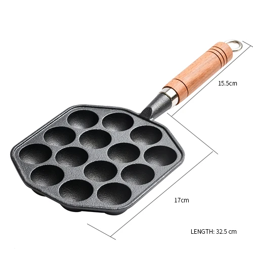 Cast Iron Japanese-style Octopus Small Ball Pot Household Quail Egg Mold  Original Iron Baking Pan Uncoated Non-stick Frying Pan - Pans - AliExpress