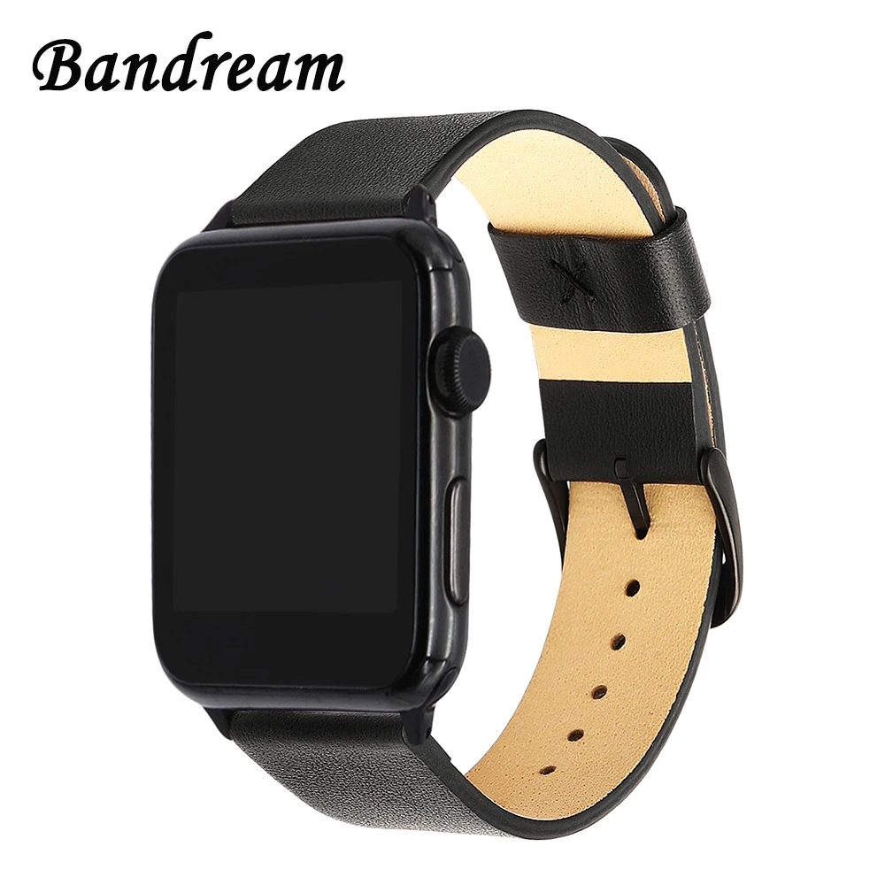 Итальянская натуральная кожа ремешок для часов iWatch Apple Watch Series 5 4 3 2 1 40 мм 42 мм 38 мм ремешок из нержавеющей стали ремень с пряжкой