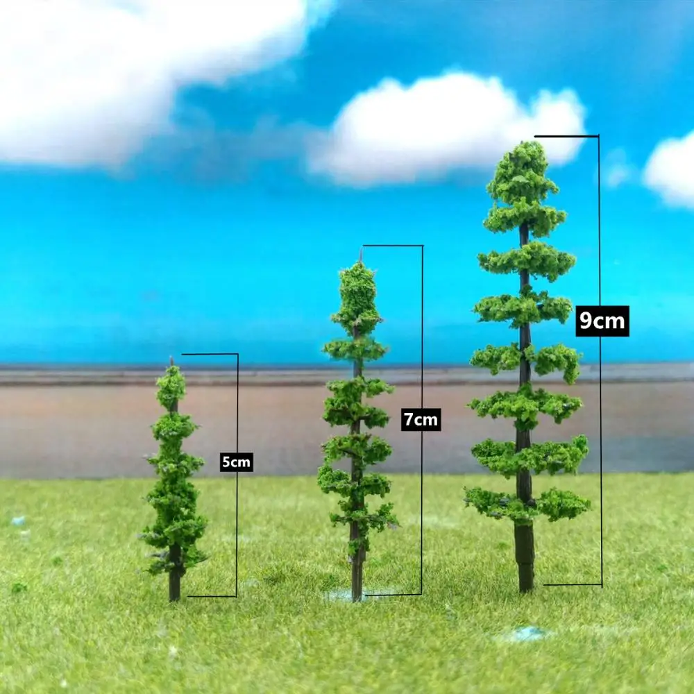  miniature Simulated Pine Tree Scene Model Tree Materials DIY Consumables for Train Sand Table Build