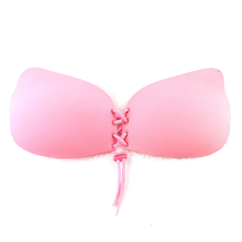 Pink Jomago бюстгальтер без бретелек женский бюстгальтер без бретелек невидимый бюстгальтер-невидимка Плюс Размер пуш-ап бюстгальтер силиконовый бесшовный сексуальный BH женский клей - Цвет: Pink