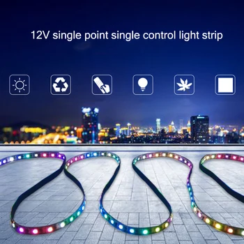 

5M 12V Breakpoint Colorful LED Lights With 5050RGB External IC Bare Board 30 Lights 48 Lights 60 Lights / M LED Light Bar