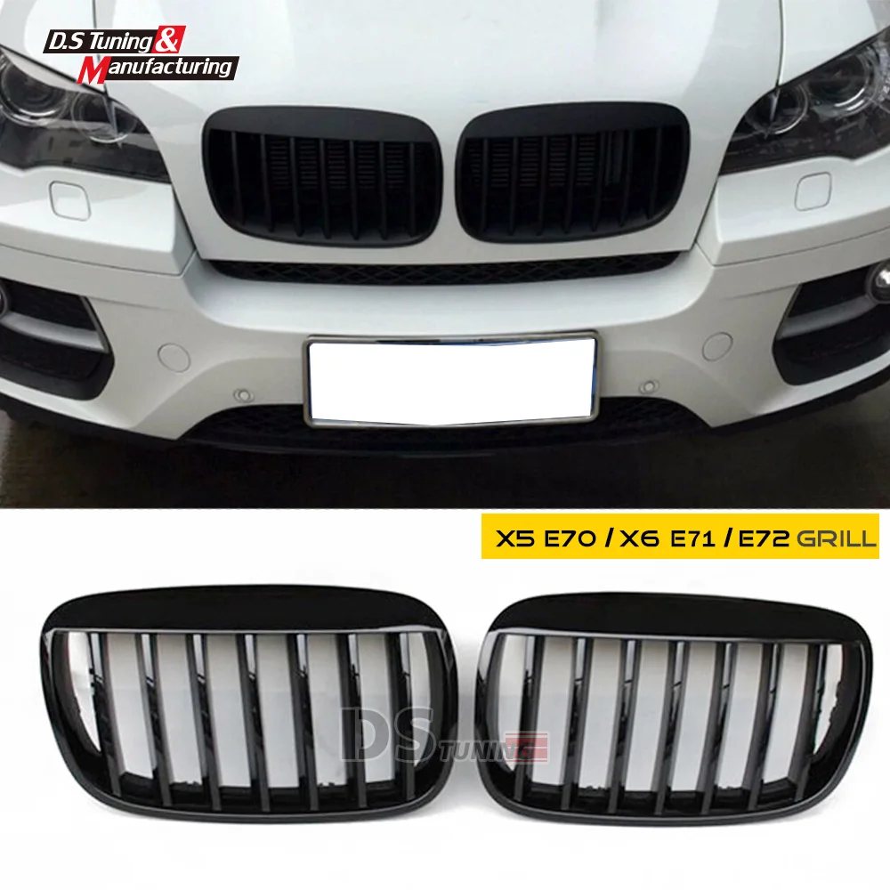 X5 e70 x6 e71 abs Материал одинарная планка Передняя решетка для bmw 2008-2014 модель |