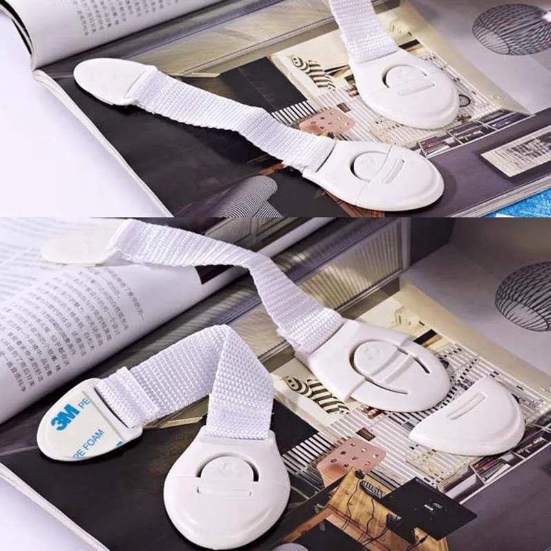 10Pcs Baby Safety Lock Drawer&Toilet Lock Multi-function Cloth Belt Safety Kids Baby Safe Care Protection Products