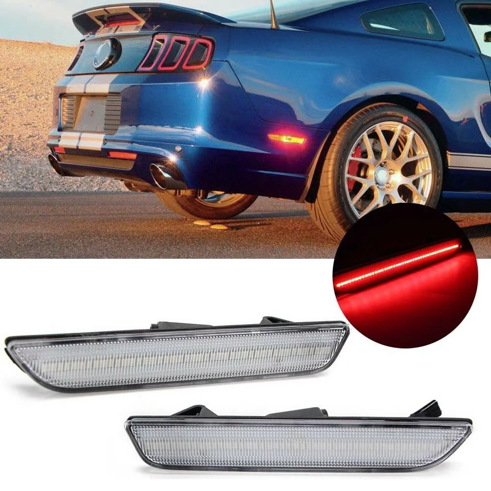 1 пара 12 В Белый Автомобильный боковой габаритный светильник s для 2010- Ford Mustang задний бампер авто аксессуары светодиодный автомобильный светильник в сборе