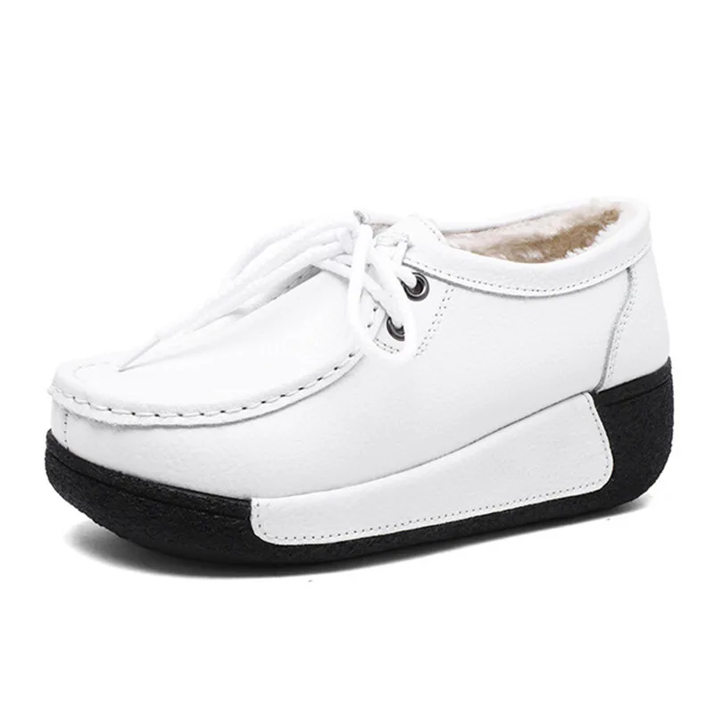 

Winter women leather boots han edition fashion leather girl casual shoes lady warm leather boots large number 41-35 # 39