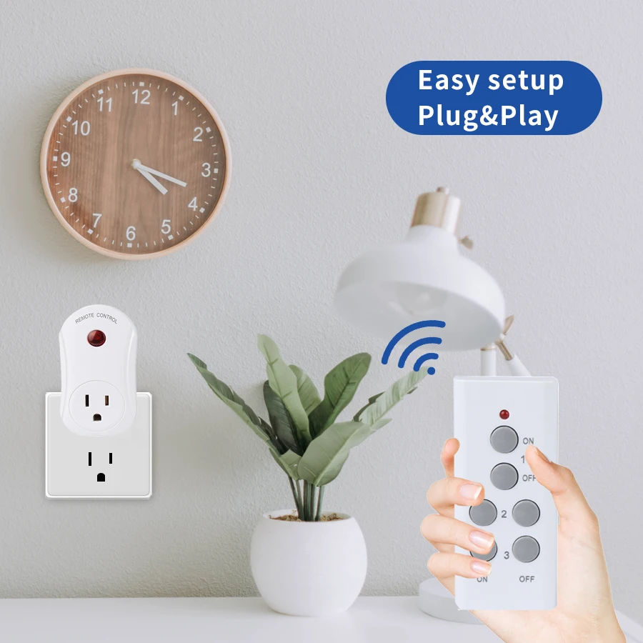 ESPLENTY Smart Plug беспроводной пульт дистанционного управления 433,92 МГц розетка питания стандарт США(3 розетки+ 1 пульт дистанционного управления