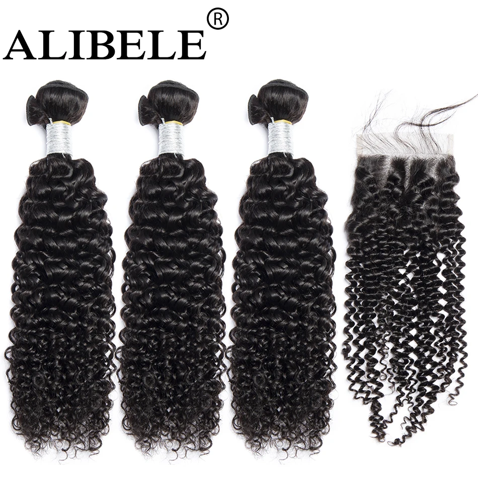 Alibele кудрявые пряди, бразильские волосы, Переплетенные пряди, человеческие волосы remy, пряди, 3 пряди, с застежкой