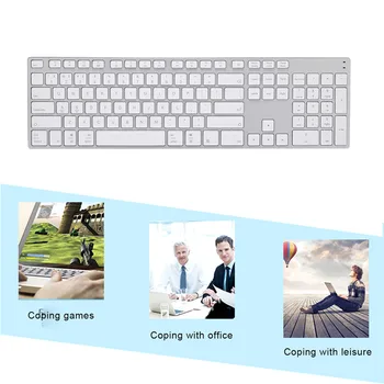 

Aluminum Alloy Wireless Bluetooth 3.0 Keyboard for Tablet Laptop Phone Support iOS Windows System LFX-ING