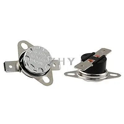 

2 Pcs Thermostat Temperature Control Switch KSD302 167F 75C N.C w 2 Terminals