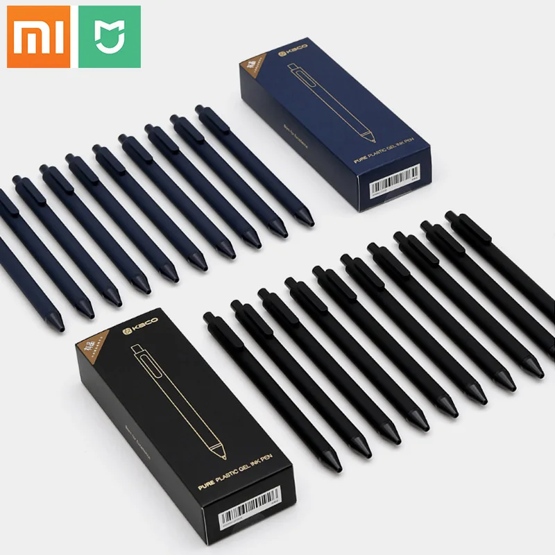 Оригинальная ручка Xiaomi Mijia 10 шт. Kaco гелевая 0 5 мм для подписей прочная заправка